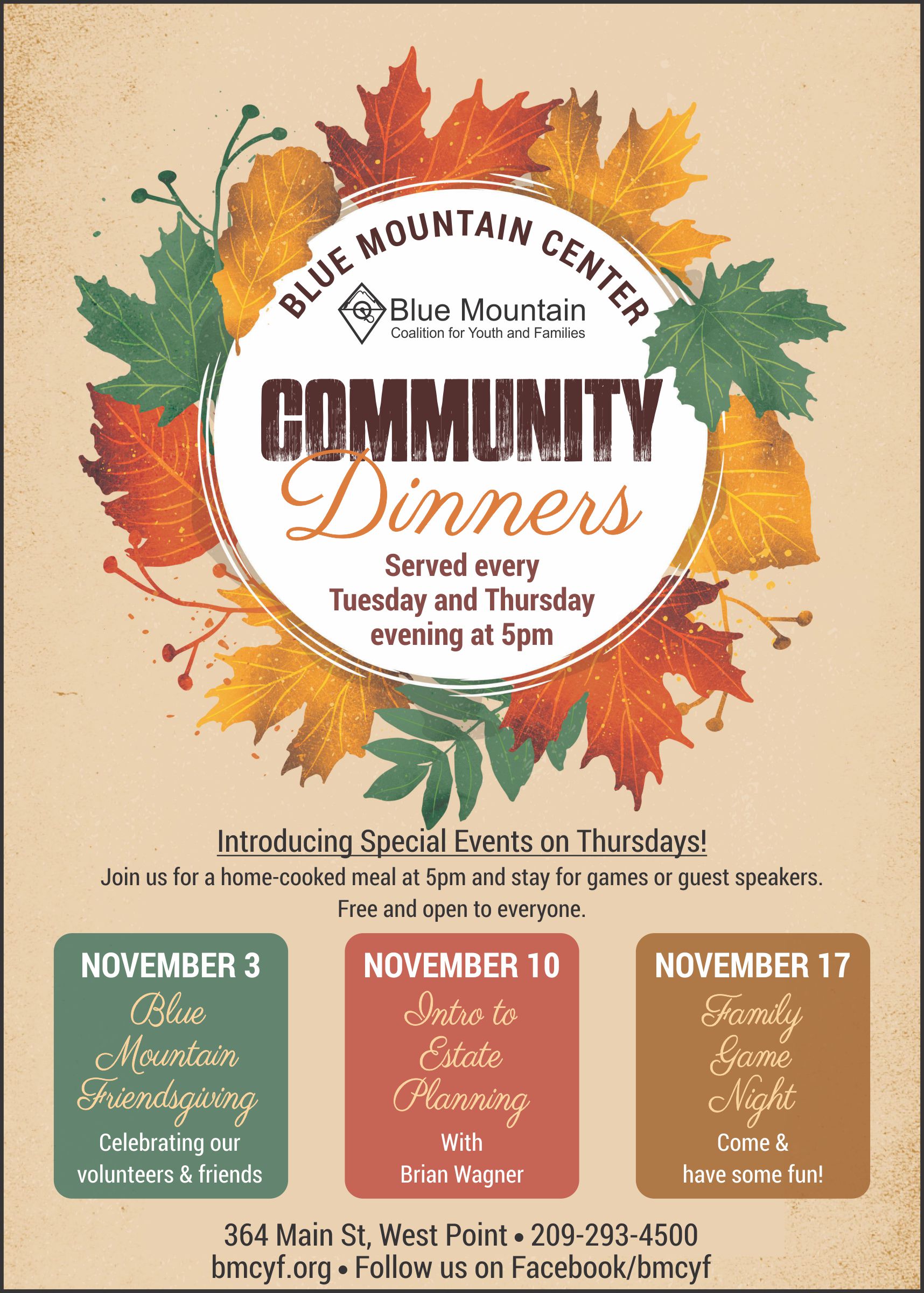 November Community Dinners